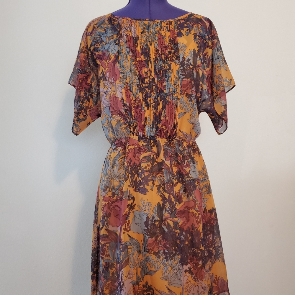 DONATING 6/17 Madewell silk chiffon floral dress